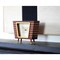Hermle Wooden Frame Retro-Style Table Clock - 8" - Brown and Gold